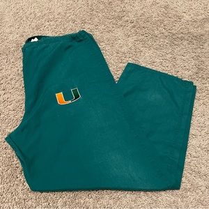 University of Miami scrubs large inseam 26”